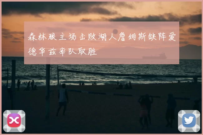 森林狼主场击败湖人詹姆斯缺阵爱德华兹率队取胜